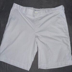 Nike Golf Men’s Pinstripe Shorts Size 40 Light Gray Performance Casual Short